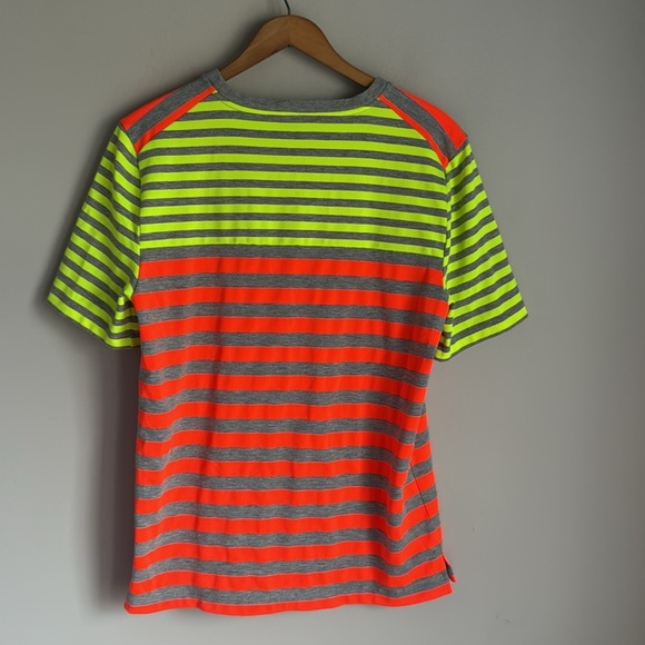 Jill Sanders Unisex Neon Stripe Colorblock T-Shirt - Picture 6 of 8